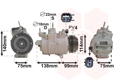 VAN WEZEL Klímakompresszor 1801K704_VW