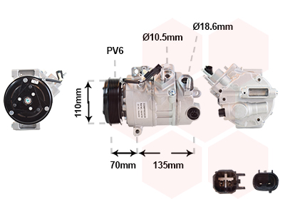 VAN WEZEL Klímakompresszor 1801K705_VW