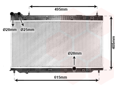 VAN WEZEL Vízhűtő 25002206_VW