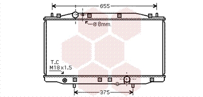 VAN WEZEL Vízhűtő 25002218_VW