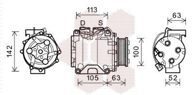 VAN WEZEL Klímakompresszor 2500K237_VW