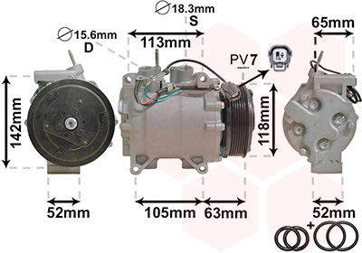 VAN WEZEL Klímakompresszor 2500K238_VW