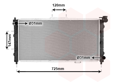 VAN WEZEL Vízhűtő 27002101_VW