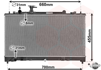 VAN WEZEL Vízhűtő 27002227_VW