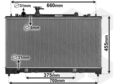 VAN WEZEL Vízhűtő 27002228_VW