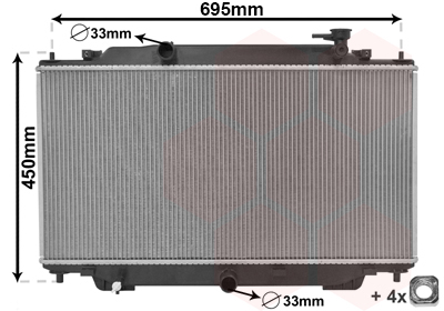 VAN WEZEL Vízhűtő 27012703_VW