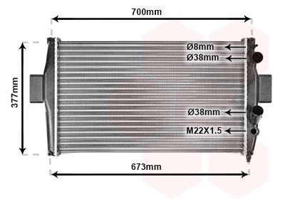 VAN WEZEL Vízhűtő 28002022_VW