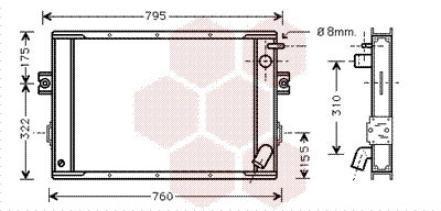 VAN WEZEL Vízhűtő 28002023_VW