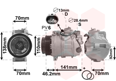 VAN WEZEL Klímakompresszor 3000K091_VW