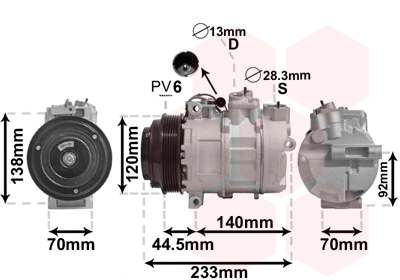 VAN WEZEL Klímakompresszor 3000K277_VW