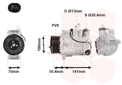 VAN WEZEL Klímakompresszor 3000K431_VW