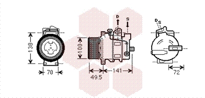 VAN WEZEL Klímakompresszor 3000K476_VW