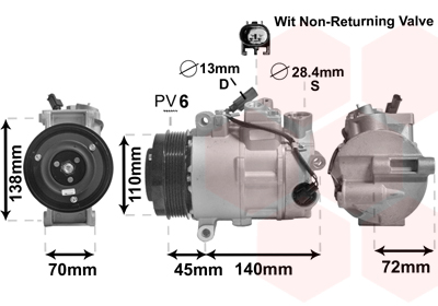 VAN WEZEL Klímakompresszor 3000K568_VW