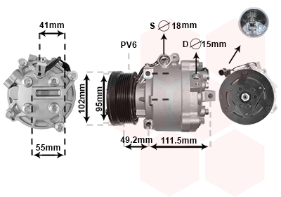 VAN WEZEL Klímakompresszor 3201K701_VW