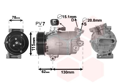 VAN WEZEL Klímakompresszor 3300K386_VW