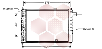 VAN WEZEL Vízhűtő 37002051_VW