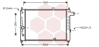 VAN WEZEL Vízhűtő 37002052_VW