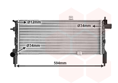 VAN WEZEL Vízhűtő 37002074_VW