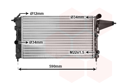 VAN WEZEL Vízhűtő 37002161_VW