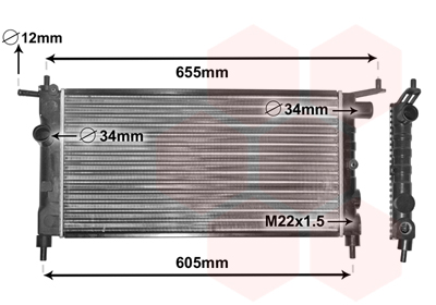 VAN WEZEL Vízhűtő 37002183_VW