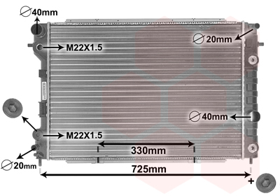 VAN WEZEL Vízhűtő 37002199_VW