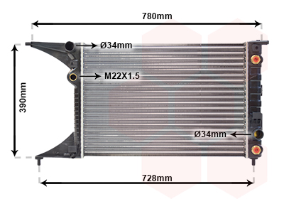 VAN WEZEL Vízhűtő 37002201_VW