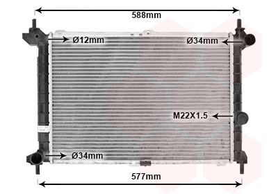 VAN WEZEL Vízhűtő 37002207_VW