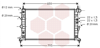 VAN WEZEL Vízhűtő 37002222_VW