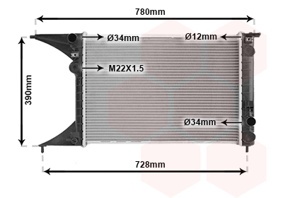 VAN WEZEL 37002245_VW Vízhűtő