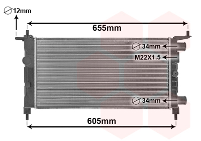 VAN WEZEL Vízhűtő 37002261_VW