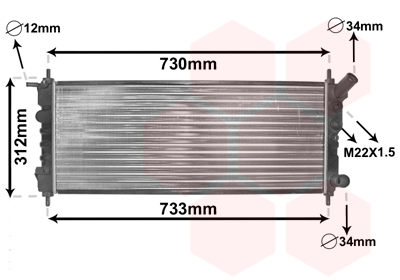 VAN WEZEL Vízhűtő 37002263_VW