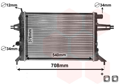 VAN WEZEL Vízhűtő 37002272_VW