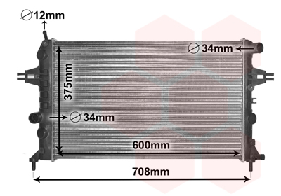 VAN WEZEL Vízhűtő 37002296_VW