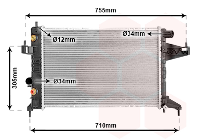 VAN WEZEL Vízhűtő 37002304_VW