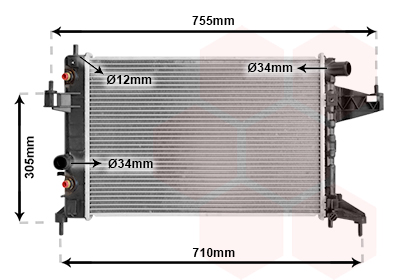 VAN WEZEL Vízhűtő 37002308_VW