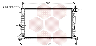 VAN WEZEL Vízhűtő 37002323_VW