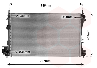 VAN WEZEL Vízhűtő 37002340_VW