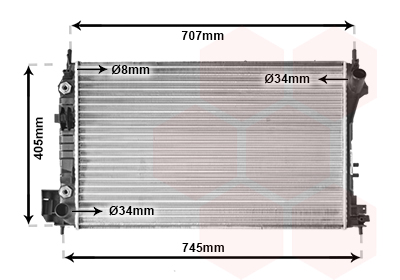 VAN WEZEL Vízhűtő 37002341_VW