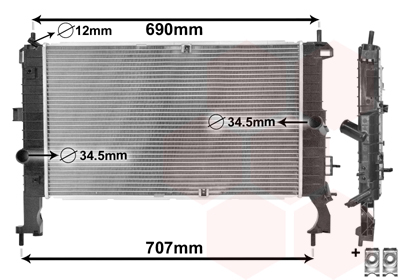 VAN WEZEL Vízhűtő 37002346_VW