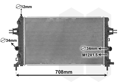 VAN WEZEL Vízhűtő 37002363_VW