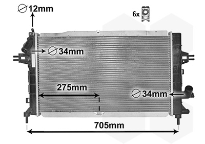 VAN WEZEL Vízhűtő 37002364_VW