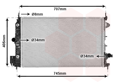 VAN WEZEL Vízhűtő 37002388_VW