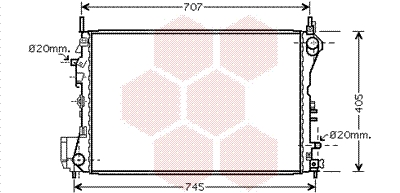 VAN WEZEL Vízhűtő 37002395_VW