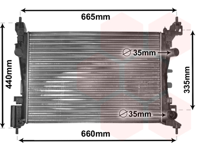 VAN WEZEL Vízhűtő 37002408_VW