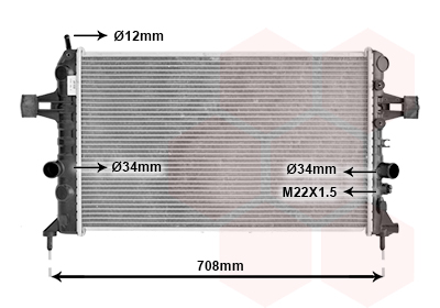 VAN WEZEL Vízhűtő 37002440_VW