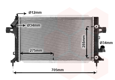 VAN WEZEL Vízhűtő 37002467_VW