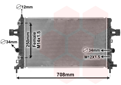 VAN WEZEL Vízhűtő 37002482_VW