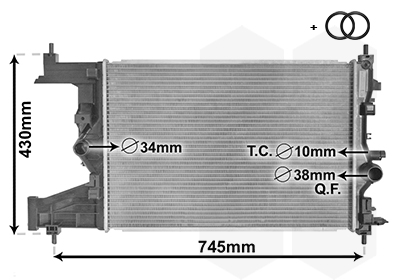 VAN WEZEL Vízhűtő 37002484_VW