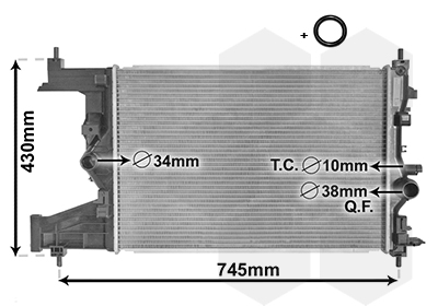 VAN WEZEL Vízhűtő 37002485_VW