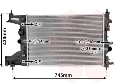 VAN WEZEL Vízhűtő 37002486_VW